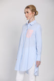 The Remix Tunic Shirt in Blue/Pink