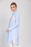 The Remix Tunic Shirt in Blue/Pink
