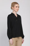 Keanna Long Sleeves Blouse in Black