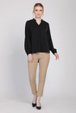 Keanna Long Sleeves Blouse in Black