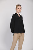 Keanna Long Sleeves Blouse in Black