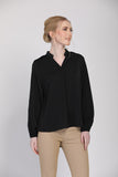 Keanna Long Sleeves Blouse in Black