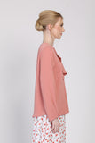 Coleen Ruffle Front Long Sleeves Blouse