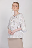 Floral Print Blouse in Apricot