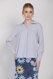 Carina Long Sleeves Blouse in Grey