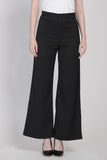 J&Co Palazzo 3.0 Straight Cut Wide Leg Pants in Black