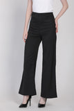 J&Co Palazzo 3.0 Straight Cut Wide Leg Pants in Black