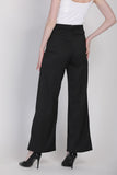 J&Co Palazzo 3.0 Straight Cut Wide Leg Pants in Black