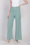 J&Co Palazzo 3.0 Straight Cut Wide Leg Pants in Dusty Green