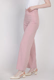 J&Co Palazzo 3.0 Straight Cut Wide Leg Pants in Pink