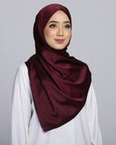 J. Basics The Afia Satin Shawl in Cherry