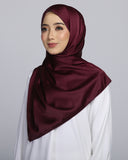 J. Basics The Afia Satin Shawl in Cherry