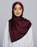 J. Basics The Afia Satin Shawl in Cherry