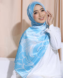 JScarves J. Prints The Zoie 1.0 Printed Shawl in Light Blue