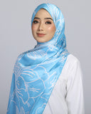 JScarves J. Prints The Zoie 1.0 Printed Shawl in Light Blue