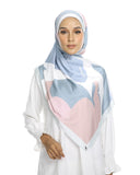 JScarves J. Prints The Auria 2.0 Printed Shawl in Dust Blue