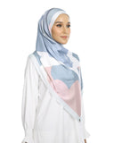 JScarves J. Prints The Auria 2.0 Printed Shawl in Dust Blue