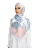 JScarves J. Prints The Auria 2.0 Printed Shawl in Dust Blue