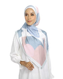 JScarves J. Prints The Auria 2.0 Printed Shawl in Dust Blue