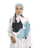 JScarves J. Prints The Auria 2.0 Printed Shawl in Green Black ( BACKORDER )