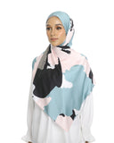 JScarves J. Prints The Auria 2.0 Printed Shawl in Green Black ( BACKORDER )