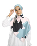 JScarves J. Prints The Auria 2.0 Printed Shawl in Green Black
