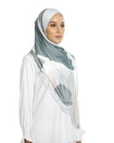 JScarves J. Prints The Auria 2.0 Printed Shawl in Olive